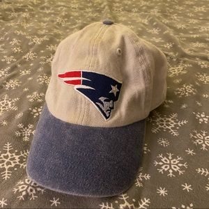 Tan/blue New England Patriots baseball cap unisex